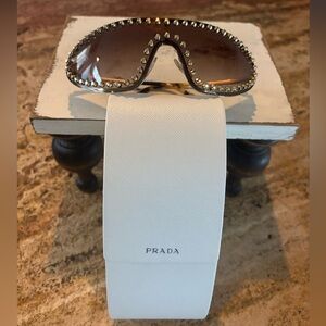 Prada Authentic Gold Studded Sunglasses and Case